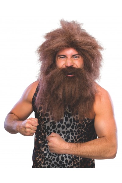 Caveman Beard And Wig Set for Adult
