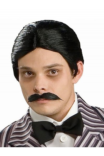 Gomez Addams Wig and Moustache