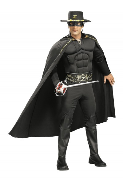 Zorro Deluxe Muscle Chest Adult Costume