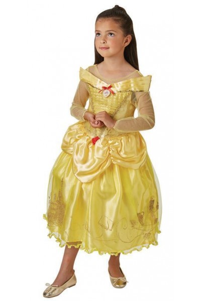 Belle The Beauty and The Beast And The Beast Deluxe Child Ballgown