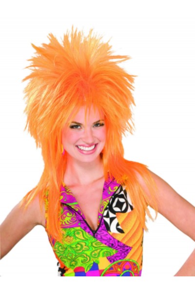 Orange Burst Adult Wig 1980s - Accessory