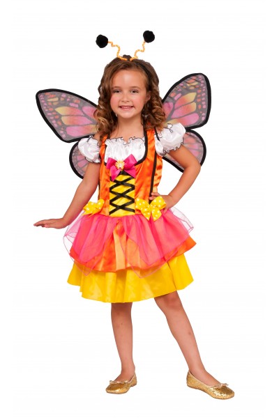 Glittery Orange Butterfly Animals Child Costume