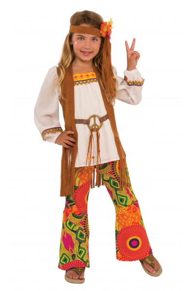 Kids 1960s Flower Child Costume