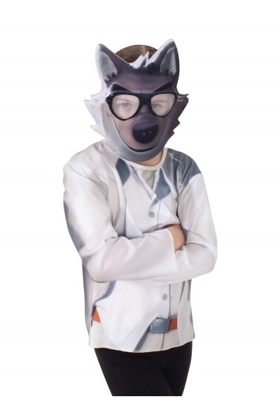 Bad Guys Mr Wolf Child Costume Top & Mask