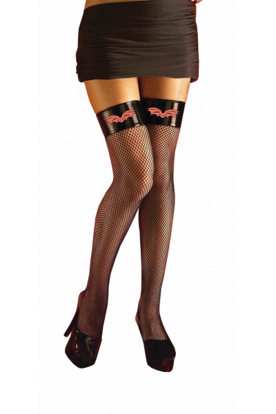 Vampiress Halloween Thigh Highs - Black And Red - Accessory