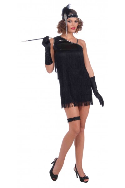 Black Diamond 1920s Flapper Dress