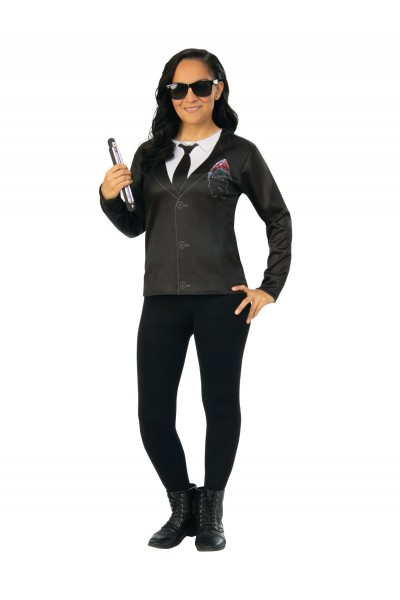 Agent M MIB Female Costume Top: Men In Black for Adult