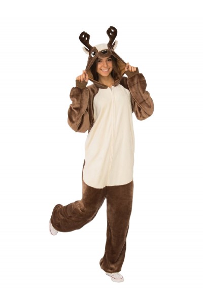 Reindeer Furry Onesie Adult Costume Animals Reindeer Furry Onesie Adult Costume Animals