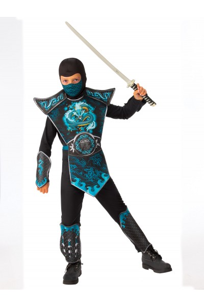 Blue Dragon Ninja Japanese Child Costume