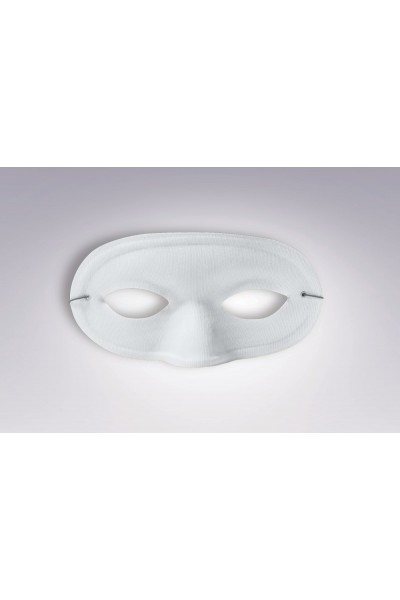 White Satin Domino Mask for Adult Mardi Gras - Accessory