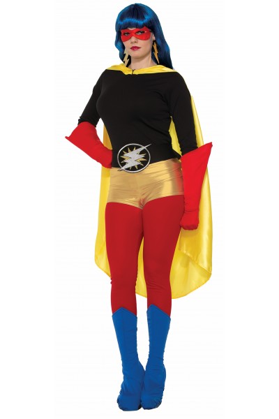 Blue Hero Superheroes and Villains Boot Tops for Adult - Accessory