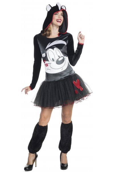 Pepe Le Pew Looney Tunes Hooded Tutu Adult Dress