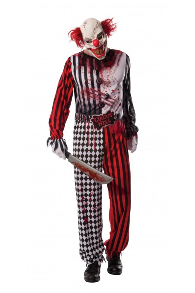 Scary Evil Clown Costume for Adults