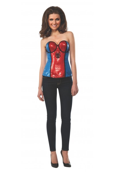 Spider-Girl Sequined Adult Corset