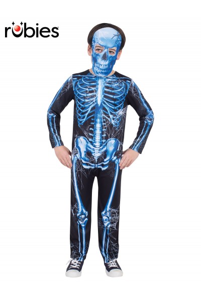 Skeleton Neon Blue Child Costume