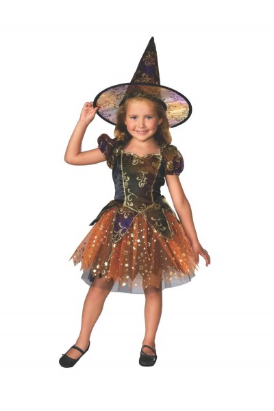 Kids Elegant Witch Fancy Dress