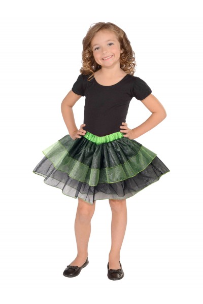Green & Black Tutu Child Skirt