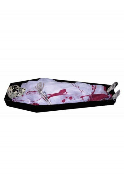 Skeleton Coffin Halloween Display Prop
