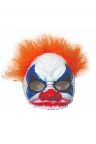Evil Clown Full Mask with Hair