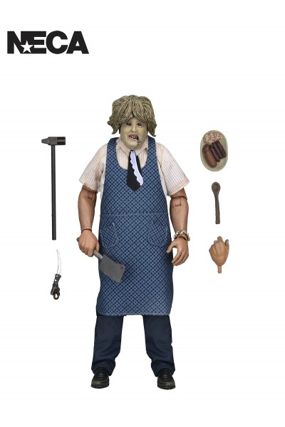Texas Chainsaw Massacre Leatherface With Old Lady Mask 8in Clothed Action Figure (Window Box)