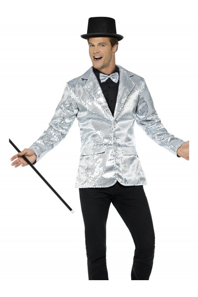 Sequin Silver Jacket for Adult