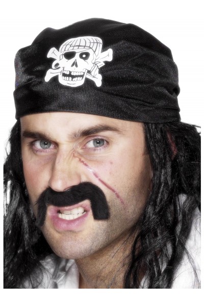 Pirate Bandana With Skull & Crossbones for Adult