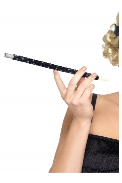 Black Sequinned Cigarette Holder 1920s