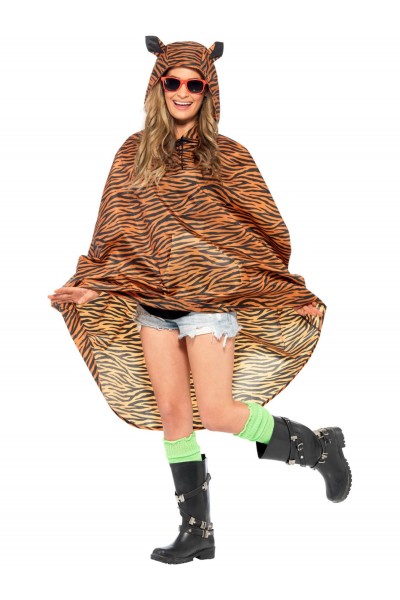 Tiger Party Poncho for Adult