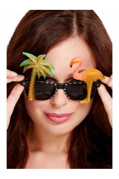Spectacles With Flamingo & Palm Tree for Adult