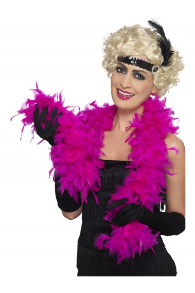 Fuschia Feather Boa for Adult