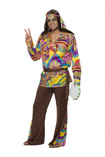 Psychedelic Hippie Man Adult Costume