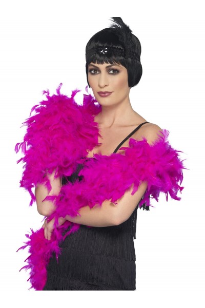 Fuchsia Deluxe Feather Boa for Adult