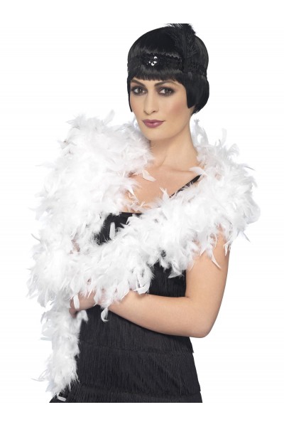 White Deluxe Feather Boa