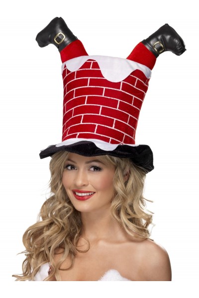 Santa Stuck In Chimney Hat for Adult