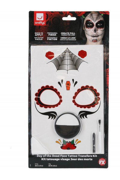 Day Of The Dead Face Tattoo Kit