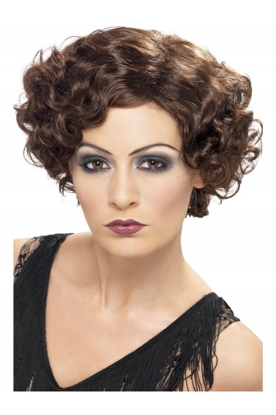 Brown Flapper Adult Wig