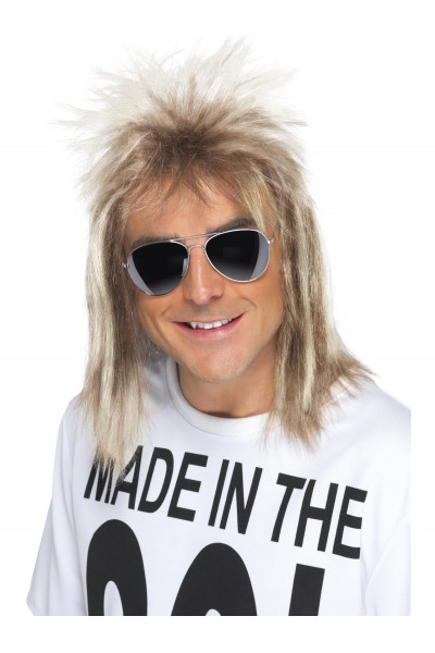 80s Blonde Mullet Wig for Adult