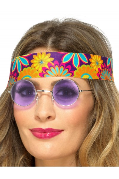 Purple Hippie Spectacles for Adult