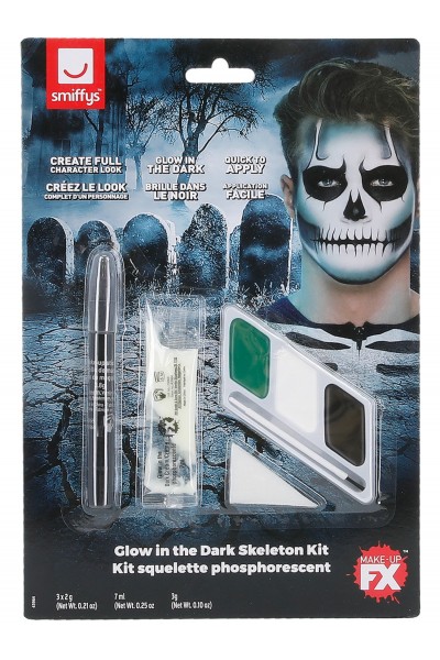 Skeleton Glow In The Dark Kit Make-Up