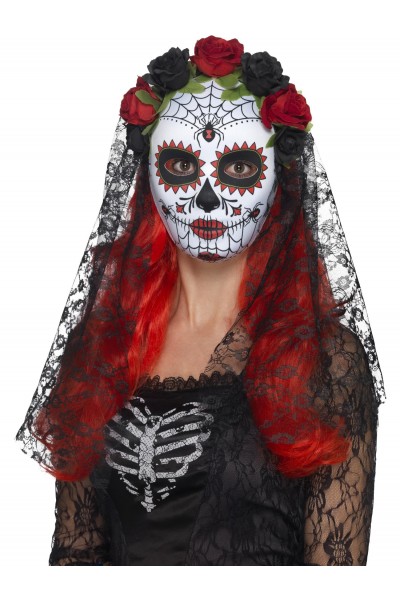 Day Of The Dead Senorita Mask for Adult