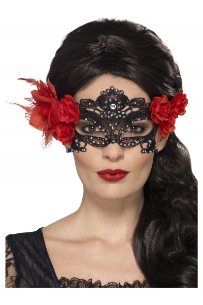 Day Of The Dead Lace Filigree Eyemask for Adult