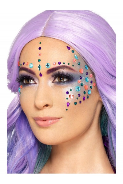 Multi-Coloured Jewel Face Gems