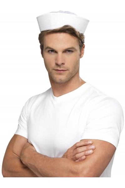 White Sailor Hat for Adult