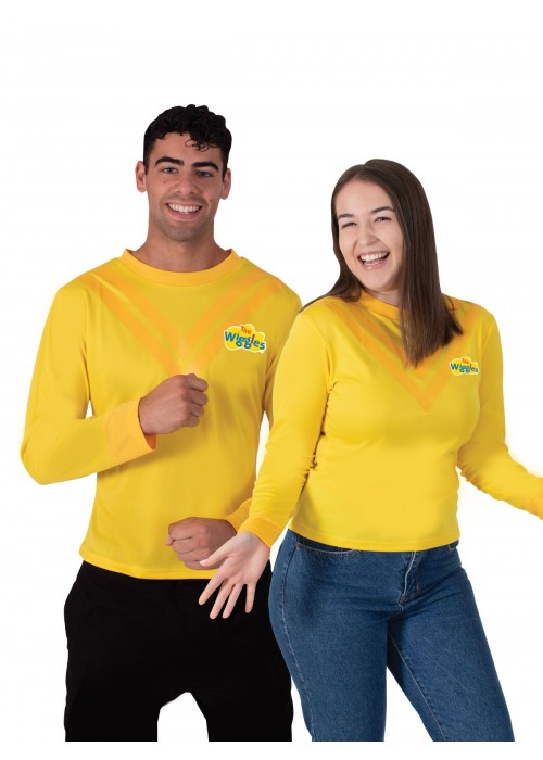 Yellow Wiggle Costume Adult Top — free download
