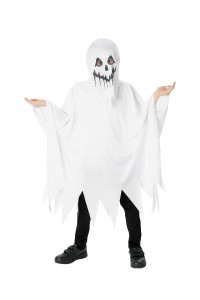 Ghost Child Poncho With Hood
