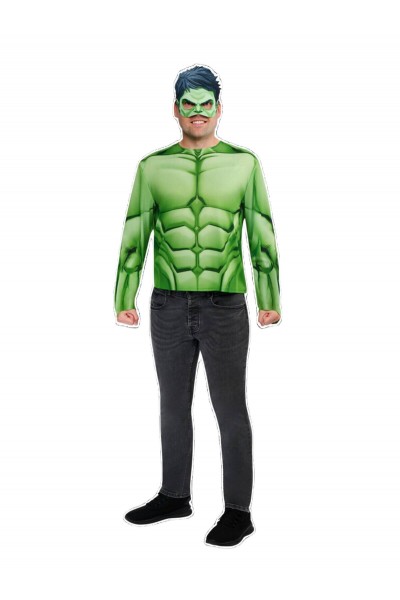 Hulk Costume Top & Mask for Adult