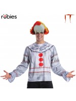 Pennywise 'IT' Costume Top & Mask for Adult