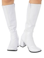 White Go Go Boots for Adult 1960s - Accessory