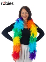 Rainbow Feather Boa Mardi Gras