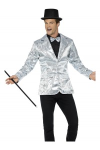 Sequin Silver Jacket for Adult
